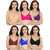 Daily Wear Hosiery Non-Padded Bra (Pack of 6)