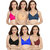 Daily Wear Hosiery Non-Padded Bra (Pack of 6)