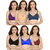 Daily Wear Hosiery Non-Padded Bra (Pack of 6)
