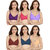 Daily Wear Hosiery Non-Padded Bra (Pack of 6)