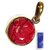 Urancia Red Coral Ganesh Moonga Ganapati Panchdhatu Alloy Pendant for Fengshui Vastu Home