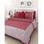 Red Cotton Double Bed Sheet With 2 Pillow Covers