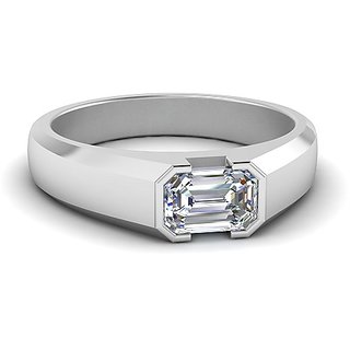 white sapphire ring natural  original gemstone silver 5.00 ratti for unisex by CEYLONMINE