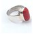 red coral stone ring original  lab certified gemstone silver ring for unisex