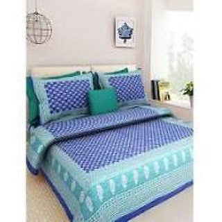 100 Cotton Double Bed Sheet With 2 Pillow Covers