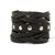 Samm and Moody Adjustable Ruff-N-Tuff Faux Leather Black Bracelet for Men  Boys