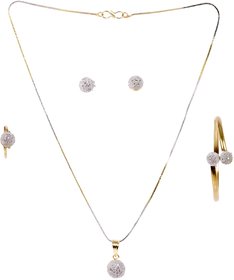 Hetprit Trendy Brass Pendent Combo Set  For Women
