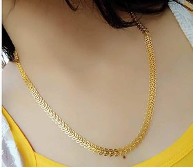 Hetprit Golden Colour Beautiful Necklace For Women