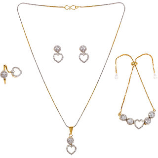 Hetprit Trendy Brass Pendent Combo Set  For Women