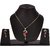 Hetprit Brass Gold Plated Red Colour Pendentt Set Combo For Woman