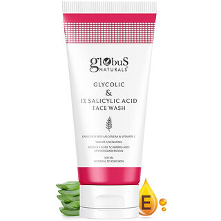 Globus Naturals Glycolic & 1% Salicylic Acid Face wash 100 ml