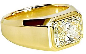 yellow sapphire ring natural  precious gemstone pushkar/ pukhraj gold plated ring by CEYLONMINE