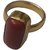 red coral ring natural  original gemstone moonga/munga gold plated  ring for unisex