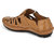 El Paso Mens Tan Faux Leather Casual Slip On Sandals