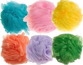 set of 6 bathing loofah