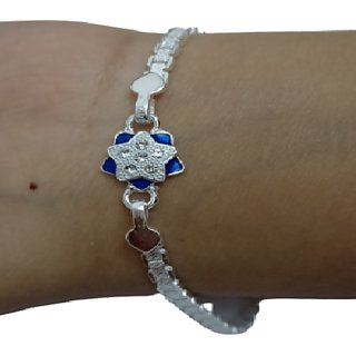 rakhi bracelet ( silver rakhi ) for bhabhi