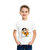 Boy's  Girl's Shinchan and Shiro Cartoon Printed White T-Shirt