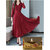 Vivient Maroon Plain V-Neck A Line Dress For Women