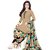 Synthetic Beige Printed Crepe Leon Unstitched Salwar Suits Dress Material With Dupatta By SVB Saree