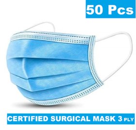 Medical Surgical Dust Face Mask Ear Loop Medical Surgical Dust Face Mask - Surgical Mask Pack of 50 - Flumask