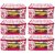 Combo of 6 Blanket Cover Pink Floral Design Underbed Storage Bag, Storage Organiser, Saree Cover (Regular Size)