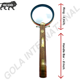 Antique  Handheld Detachable Butterfly Magnifier Glass Lens Gola International