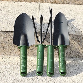 Kapebonavista 4Pcs Gardening Tool Set Garden Tools Shovel Rake Spade Fork