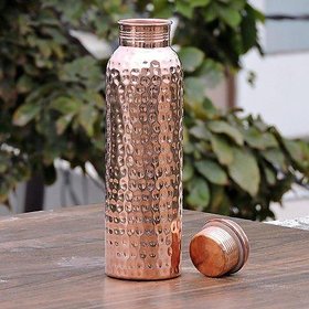 GARG SHOP Hammerd Copper water Bottle 1000ml, Leak Proof Joint Free for Health Benefits ( Pack of 1 pcs).