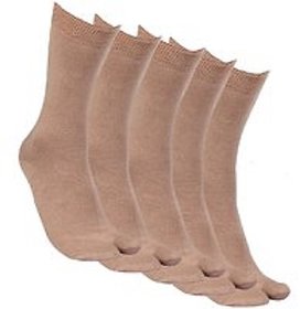 Ladies Super Thumb Fawn Color Socks (Pack of 5)
