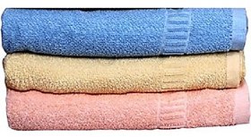 Cotton Bath Towel(3 Large Bath Towels, Multicolor)