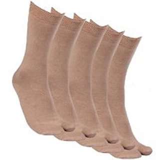 Ladies Super Thumb Fawn Color Socks (Pack of 5)