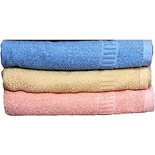 Cotton Bath Towel(3 Large Bath Towels, Multicolor)