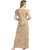 Juliana Dream Women's Gold Hosiery Striped Night Gown