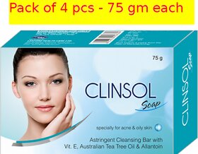 clinsol soaps for spots acne(Pack of 4 pcs.)75 gm each.