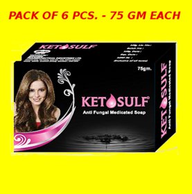 Ketosulf Anti Fungal Soap (set of 6 pcs.) 75 gm Each.