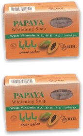 RDL Papaya Whitening Soap (Pack Of 2, 135g Each)
