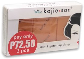 KOJIE SAN SKIN LIGHTENING SOAP 3X65gm (Pack of 3, 3x65g Each)
