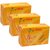 SILKA Herbal papaya Enriched Soap For Anti Wrinkle And Skin glow Soap 135g (Pack Of 3, 135g Each)