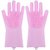 S4D Magic Silicone Gloves Wash Scrubber Gloves Reusable Cleaning Brush Gloves Heat Resistant Scrub Rubber Glove for Dish