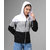 RBT- BLCK wHT gREY CHAIN HOODED JACKET