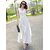 FT WHITE V-NECK LONG DRESS