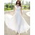FT WHITE V-NECK LONG DRESS
