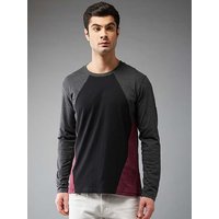 CH FASHION -B2832 Color Block Men Round Neck Multicolor T-Shirt