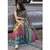 Multicolor Batik Print Silk Saree With Blouse by Sharda Creation