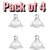 CHILD CHIC Wide Neck Nipple for All Kinds of Wide Mouth Feeding Bottles/Steel Feeders Fast Flow Nipple(Pack of 4 Nipple)