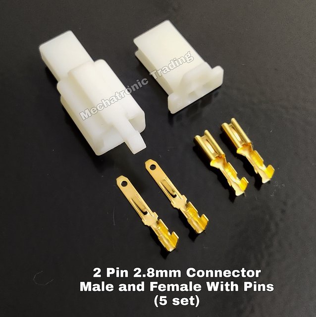 5 Pairs 2 Pin 2.8mm Automotive Electrical Wire Connectors – For Ebike Scooter