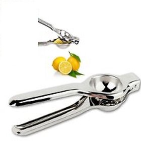 Stainless Steel Manual Press Lemon Squeezer Orange Citrus Hand Press Juicer (Silver)