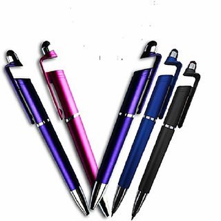Smart 3 in 1 Pen Smartphone Stand Holder, Screen Wipe and Ballpoint Pen for All Android Mobiles