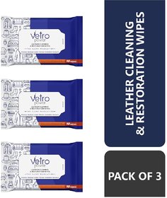 Vetro Power Leather Cleaning and Restoration Wipes - Pack of 2