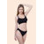 Women Black Cotton Bra Panty Lingerie Set